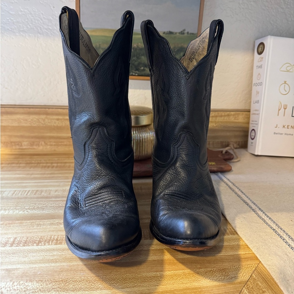 Durango Black Leather Western Boots